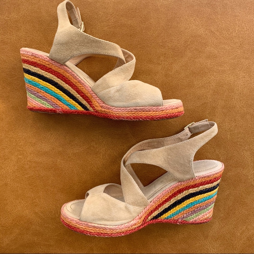 Palomitas Boho Rainbow Stripe Espadrille Sandals - Picture 2 of 9
